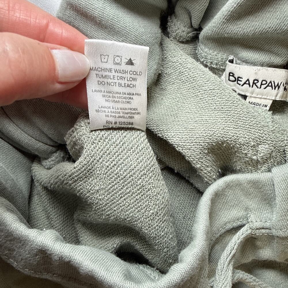 BEARPAW Lounge Joggers Pants Baggy Sweatpants Pockets Sage Green Womens Large - Picture 7 of 13